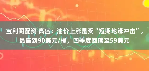 宝利阁配资 高盛：油价上涨是受“短期地缘冲击”，最高到90美元/桶，四季度回落至59美元